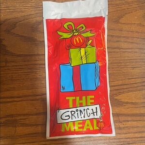 McDonald's Grinch Meal Bag with Red and Green